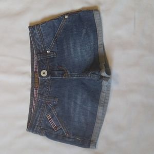 ZD Zanadi Premium Denim Blue Jean Shorts with Cuffs 1